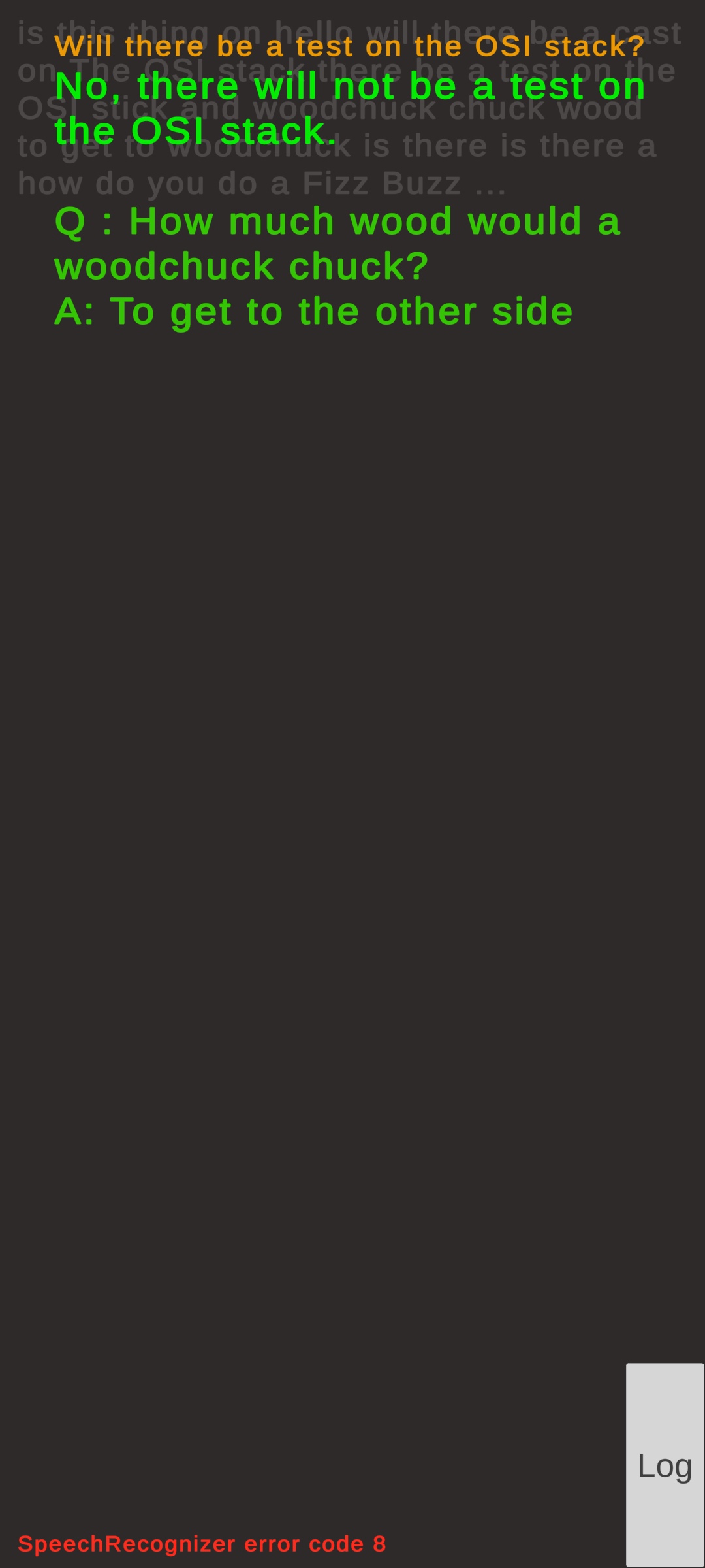 the app ui