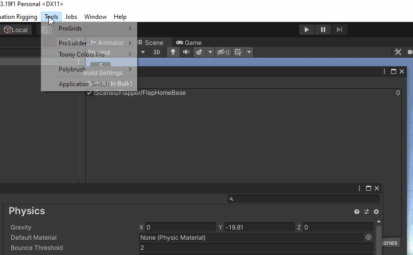 Switching apps in the treekeepers engine
